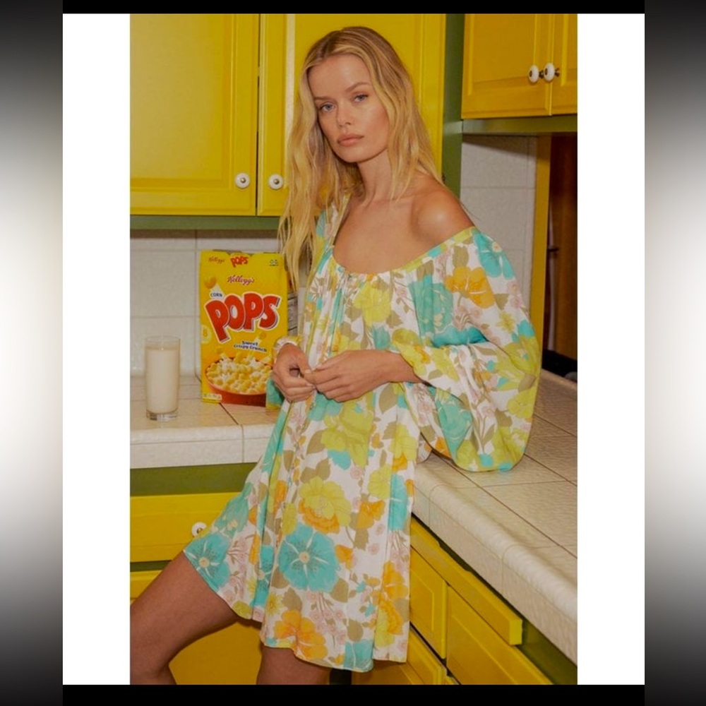 Spell - VGUC mini dress/tunic - Sz xxl - Lemonade floral